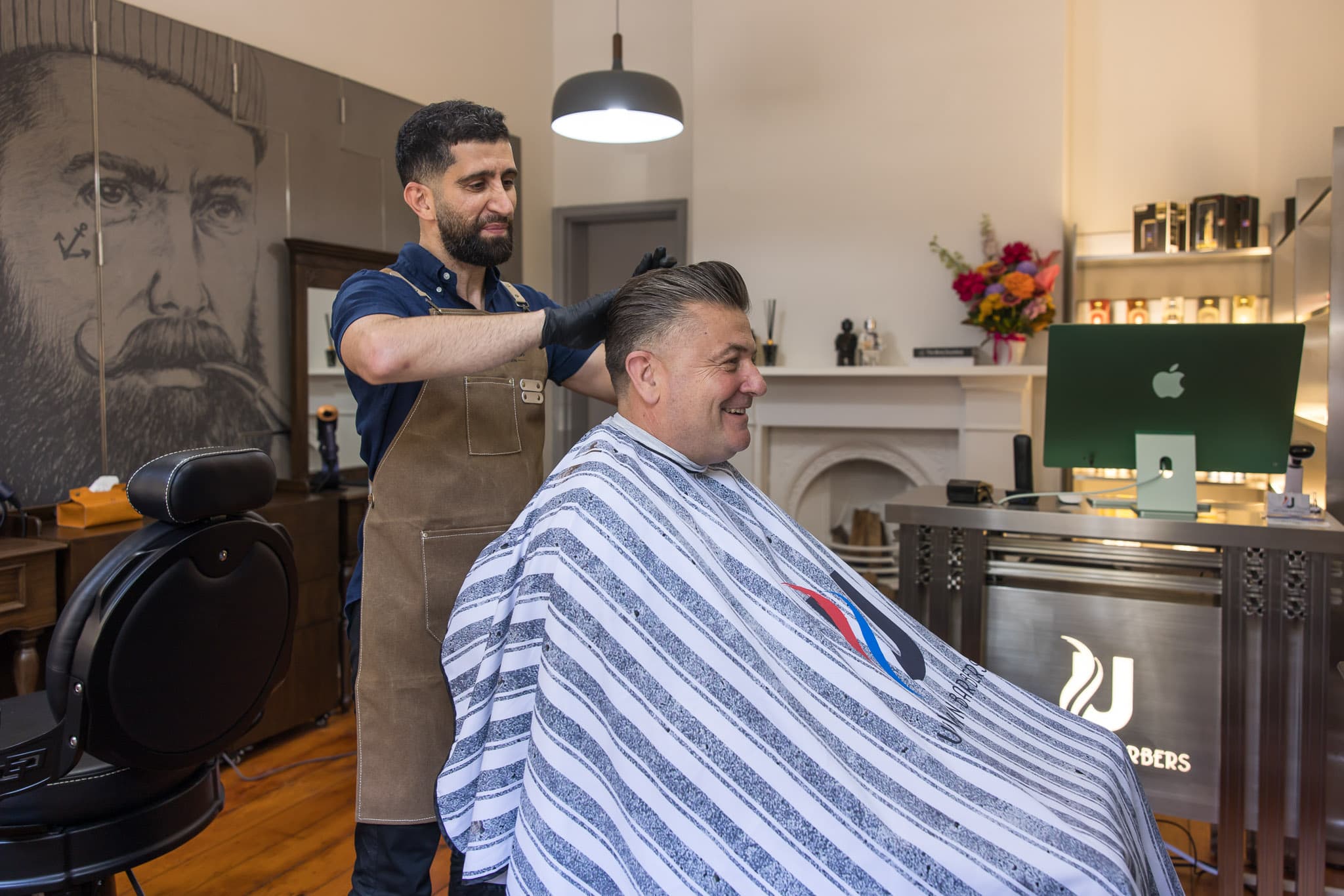 Beard grooming at UPTOWN Barbers